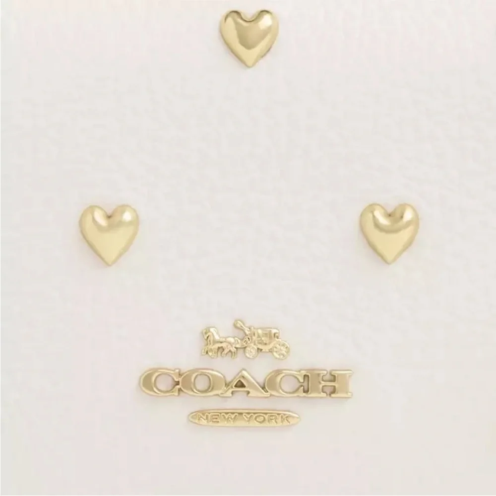 Coach Mini Wallet On A Chain Heart Rivets - Picture 7 of 7